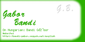gabor bandi business card
